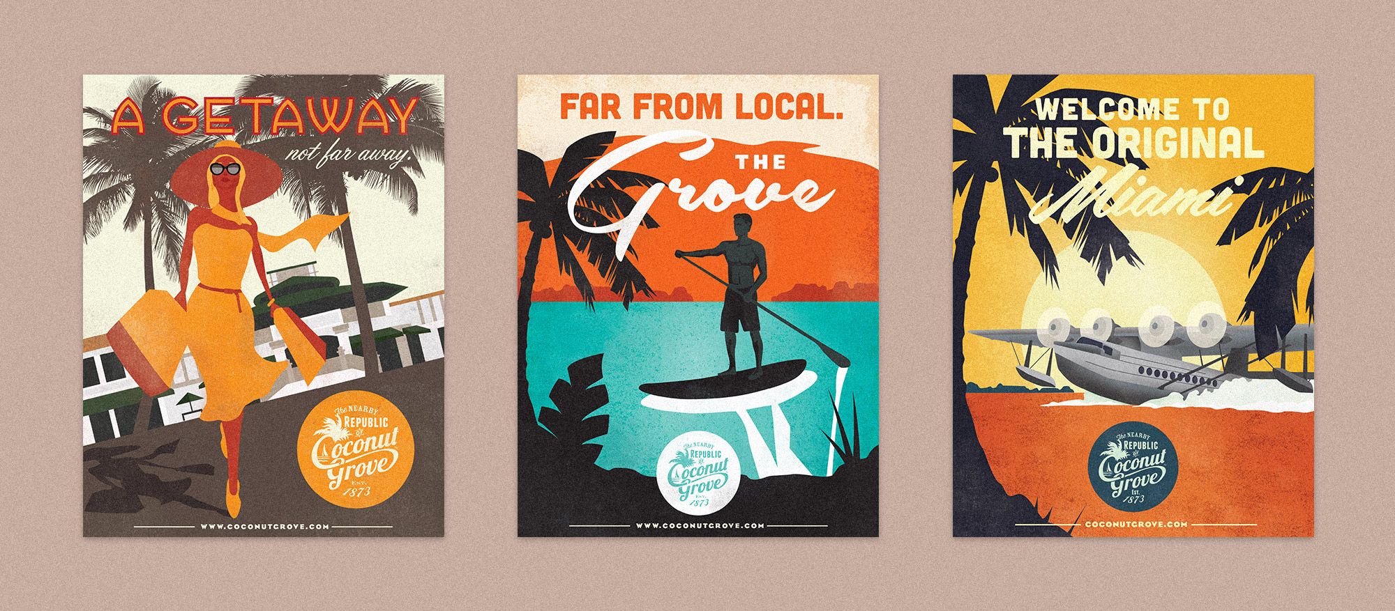 Coconut Grove Miami Poster Design