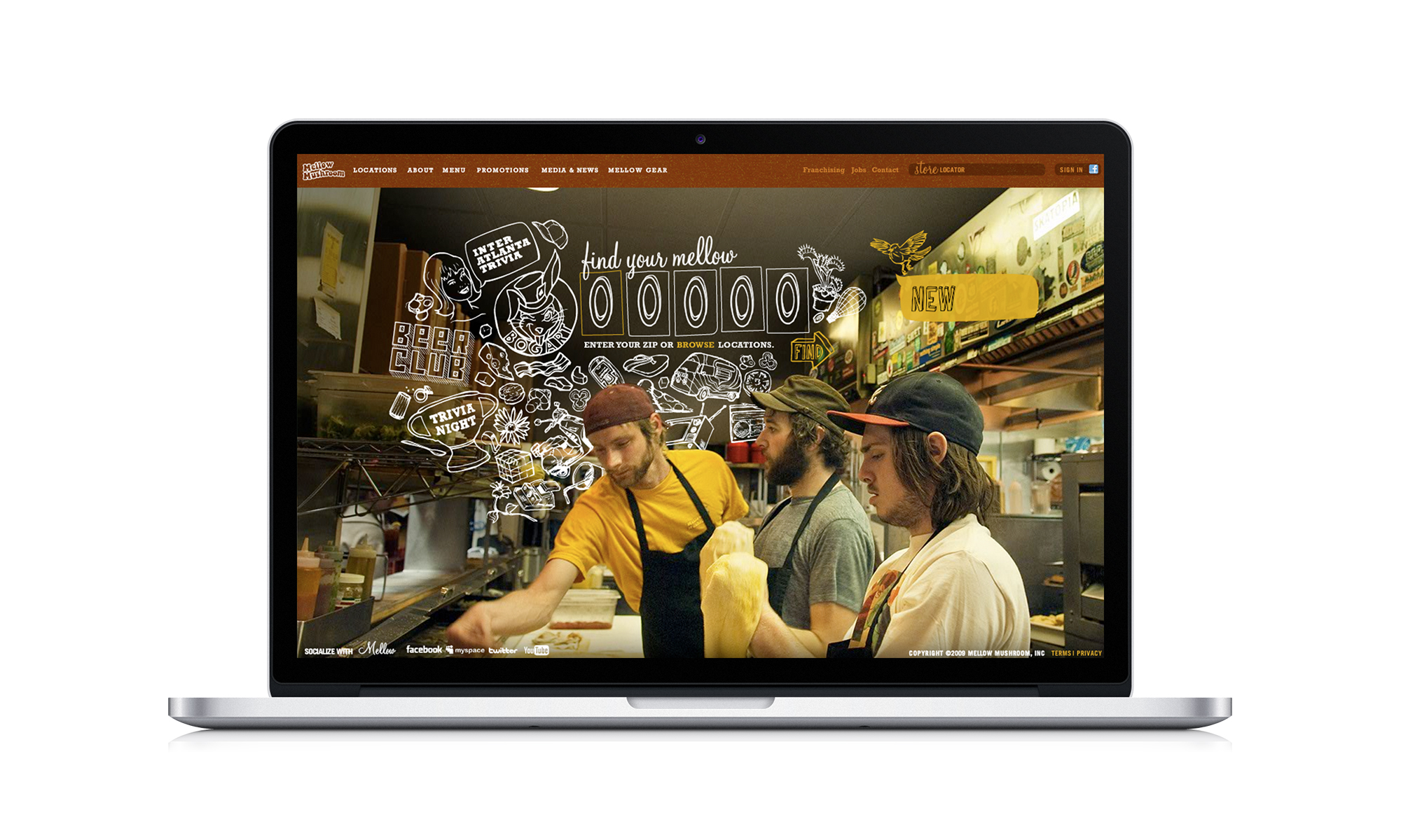 Mellow Mushroom Pizza Website Design